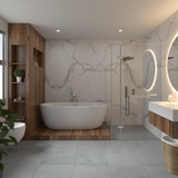 Full Sheet White Carrara Marble Wall Panel 96" X 48" 4 Pack