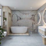 Full Sheet Continental Carrara Marble Wall Panel 96" X 48" 4 Pack