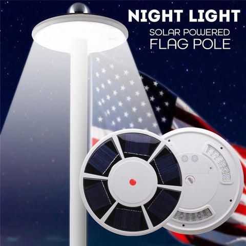 42 LED Outdoor Solar Power Flag Pole Lights