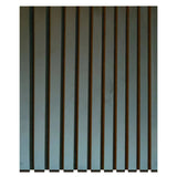 108.26" x 48.03" Black Matte Acoustic Slat Wood Wall Panel