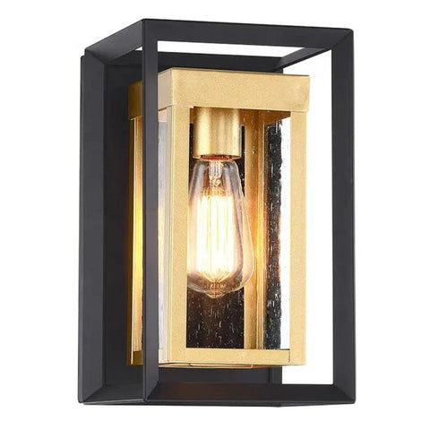 Black and Gold Indoor and Outdoor Wall Moderntique Light